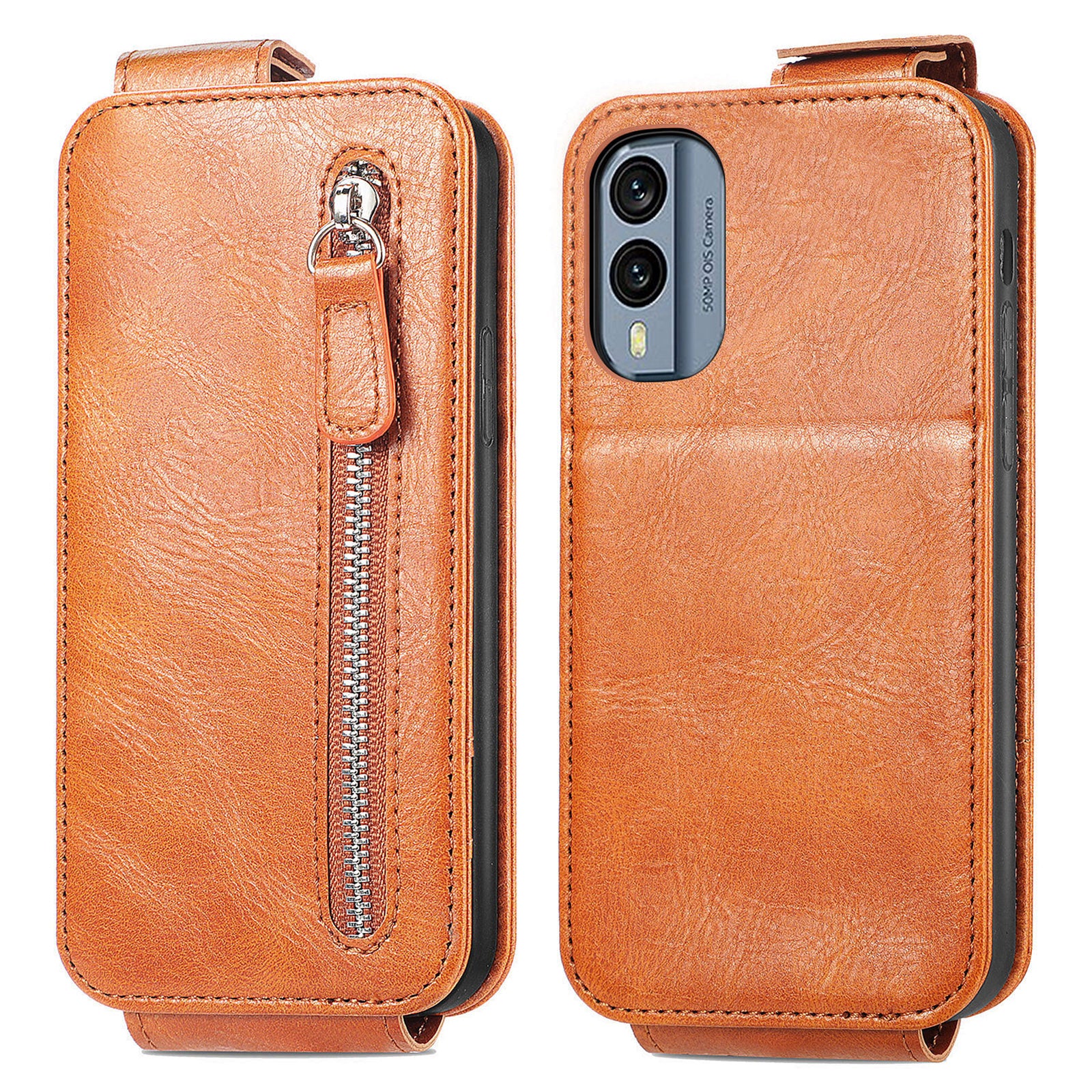 For Nokia X30 5G Vertical Flip Phone Case Zipper Pocket PU Leather Wallet Stand Magnetic Closure Shell Phone Cover For Nokia X30 5G Vertical Flip Phone Case Zipper Pocket PU Leather Wallet Stand Magnetic Closure Shell Phone Cover